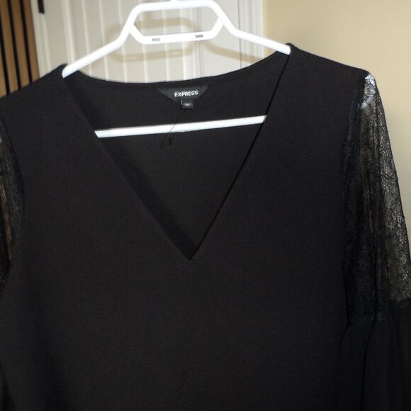 express- Top black , long sleeves - size M, NEW - Picture 6 of 7